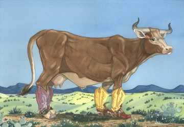 Ganado Vaca Toro Painting - ganado 06